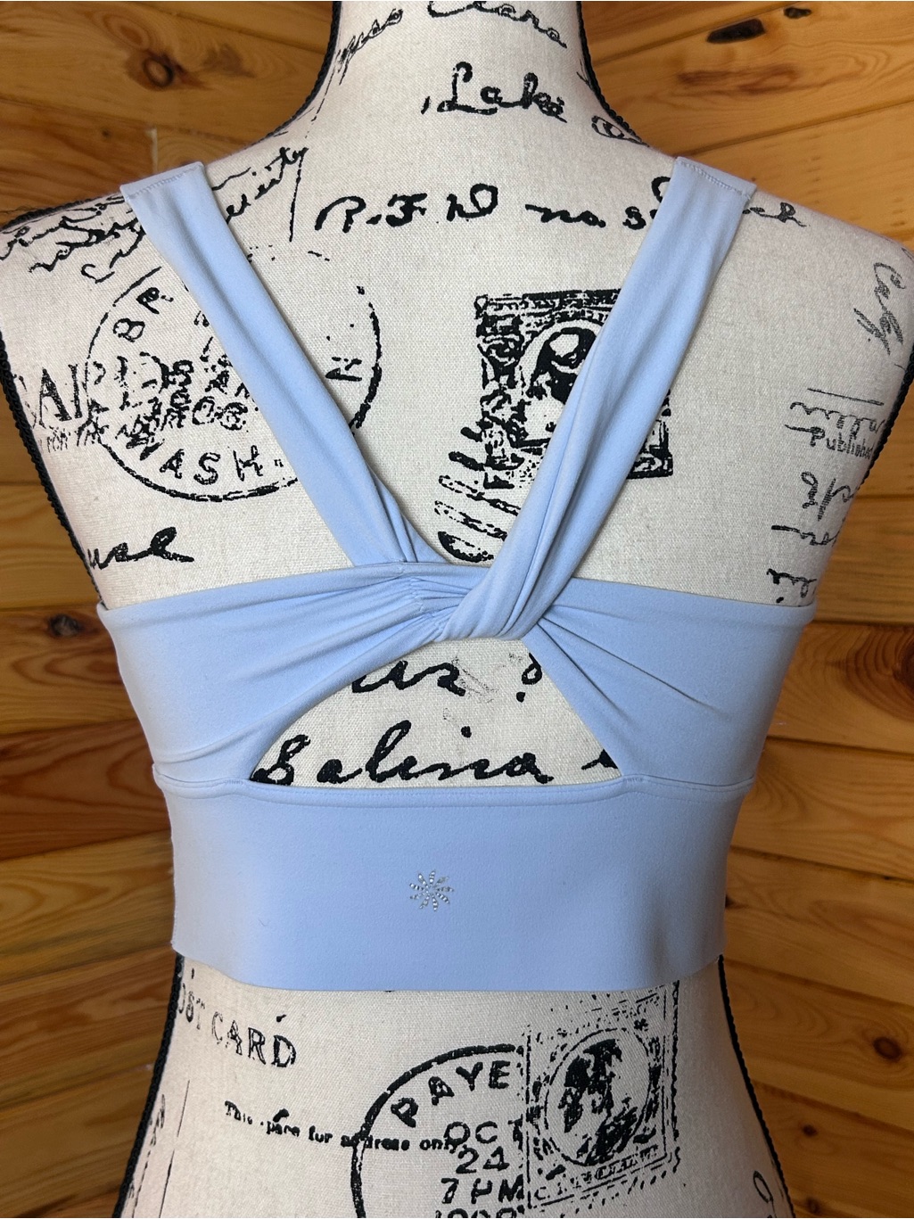 Athleta Pale Blue Stretch Sports Bra